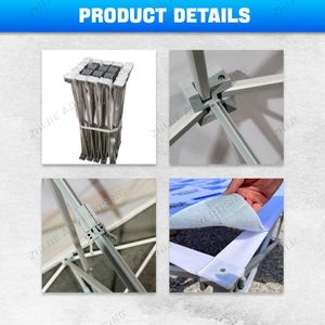 พิมพ์ลายตามสั่ง เป็นมิตรกับสิ่งแวดล้อม ซักล้างได้ ฉากหลังกลางแจ้งขนาด 8 ฟุต/10 ฟุต แบบตั้งโชว์แนวตั้ง น้ำหนักเบา พกพาสะดวก พับเก็บได้ 100% สำหรับงานแสดงสินค้า - Product Image 4