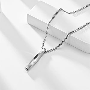 वाटरप्रूफ स्टेनलेस स्टील ने पुरुषों के लिए पंर्क चट्टान चांदी का सोना काला मोबियस सर्पिल बार हार - Product Image 4