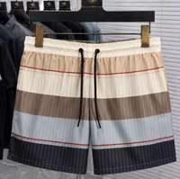 Shorts à carreaux personnalisés pour hommes, 100% nylon, légers, décontractés, pour la plage, avec cordon de serrage, imprimé logo, étiquette brodée, OEM ODM, nouveauté