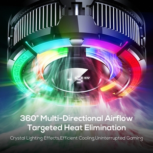 Memo cx15 hiển thị kỹ thuật số di động trò chơi quạt làm mát đầy màu sắc LED ánh sáng điện thoại Cooler với bốn loại RGB ánh sáng cho chơi game - Product Image 6