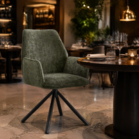Chaises de salle à manger pour restaurant et cuisine, avec revêtement en tissu personnalisé OEM, pieds en métal testés