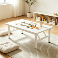 Ensemble de table à manger rectangulaire en bois pliable moderne Sen Qing Shandong, durable, écologique, avec pieds en métal, imperméable, garantie 5 ans