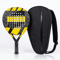 Raquette de padel en carbone 18K en gros, logo personnalisé, haute performance, noyau en mousse EVA souple, pour entraînement et compétition adulte