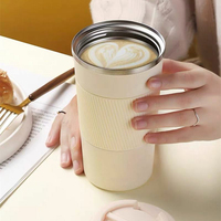 Tasse à boire thermique personnalisée pour gravure laser avec logo gobelet de vente tasse à café de voyage bouteille d'eau avec manchon en silicone