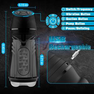 جهاز التحفيز الجنسي الكهربائي للقضيب مضخة فراغ الاهتزاز الاستمناء التلقائي للرجال ألعاب جنسية للرجال - Product Image 6
