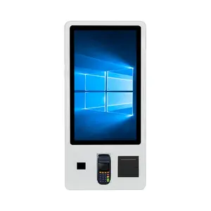 Kiosk Thanh Toán Thức Ăn Nhanh Đặt Hàng Màn Hình Cảm Ứng Tự Phục Vụ 32 Inch Với Máy In Nhiệt Và Máy Quét Mã QR