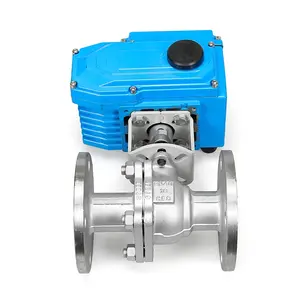 AC220V 24VDC 12VDC 4 to 20mA electric actuator Water flow control motorized ball valve