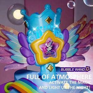 KSF Outdoor Kid Bubble <span class=keywords><strong>Wand</strong></span> Spielzeug gebläse Elektrische Bubble Machine Hochzeits feier Zusammenfassung Automatische Kunststoff Bubble Gun Kinderspiel zeug - Product Image 5
