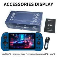 Console de jeu portable Linux POWKIDDY X55 RK3566 5,5 pouces IPS 1280x720 WiFi 16 Go 64 Go 128 Go 256 Go Lecteur de jeux rétro