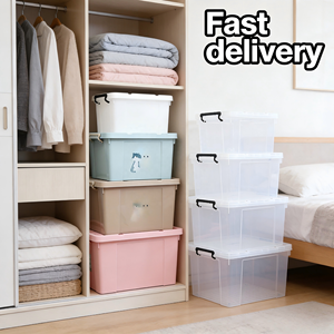 Container de Armazenamento de Plástico Durável com Rodas para Cozinha, OEM Direto da Fábrica, Ideal para Armazenamento de Alimentos a Granel - Product Image 1