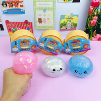 Jouet Squishy Dim Sum en forme de pain vapeur, grande taille 8,5 cm, mignon, scintillant, anti-stress, jouet à presser pour enfants, cadeau anti-anxiété