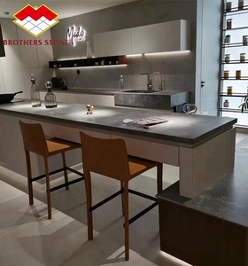 Quảng Đông ánh sáng màu xám thạch anh đá Bàn bóng bê tông xi măng thạch anh cho bàn và đảo - Product Image 6