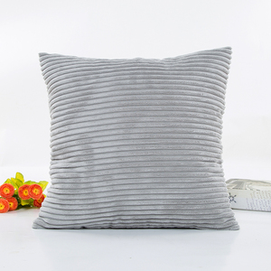 Taie d'oreiller décorative en velours côtelé texturé à rayures Supersoft Taie d'oreiller Housses de <span class=keywords><strong>coussin</strong></span> <span class=keywords><strong>Bleu</strong></span> marine pour usage domestique - Product Image 4