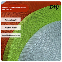 Sangle en sangle de nylon 100% DH à texture plate unie, largeur personnalisable, haute résistance des couleurs, pour lacets de chaussures de sport et décoration