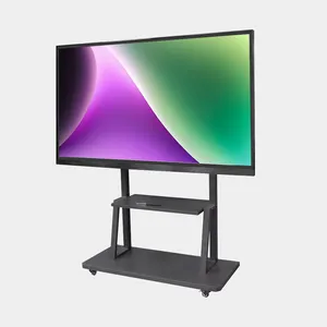 82 85 86 Inch 4K Display Android Classroom Teaching Panel Multi media IR Multi Touch Smart Digital Mobile Interactive Board