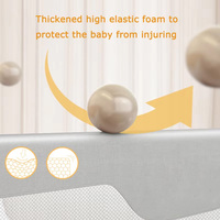 Barrière de lit pliable et portable OEM, cadre métallique facile à installer, tissu en Oxford doux, barrière anti-chute certifiée CE pour tout-petits
