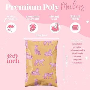 Bolsas Autosellables Resistentes al Agua, Sobres de Envío Color Rosa con Lazo, Resistentes a Desgarros, para Envíos al por Mayor de Pequeñas Empresas - Product Image 4