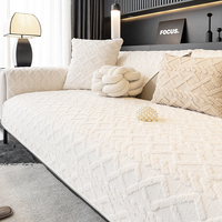 Housse de canapé en jacquard rayée de style nordique moderne, 100% polyester, antidérapante, lavable en machine, adaptée aux animaux domestiques, pour les salons