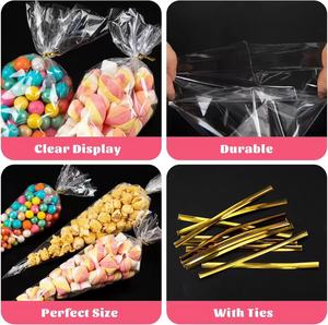 Plastik bening segitiga kerucut berbentuk tas makanan permen dengan permukaan timbul kelas makanan untuk penggunaan makanan kalengan grosir - Product Image 5