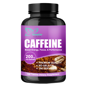 Tabletas de Cafeína OEM ODM Suplementos de Energía Fácil de Tragar Aumenta el Enfoque de Energía y Píldoras de Cafeína de Rendimiento - Product Image 1