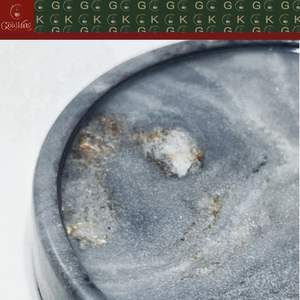 Plateau rond en marbre de sable bleu naturel GOLDKING, coupe de précision, poli à plusieurs étapes, fonctionnel pour les chambres de villa et les boutiques - Product Image 2