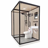 Pod de salle de bain de haute qualité avec ensemble de douche robinet de lavabo et fonctions de toilette hôtel salle de bain appartements