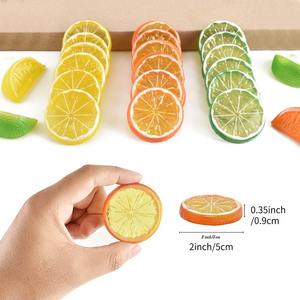 Tranches de citron artificielles en plastique de 5 cm pour la décoration de la maison - Product Image 5