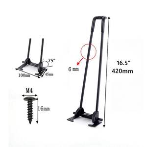 Lingtian tragbarer kleiner Klapptisch Höhen verstellbare Holzplatte Abnehmbare Eisen beine DIY Ess möbel für Schlafzimmer Lowes - Product Image 4