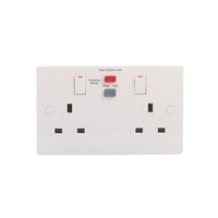 Vente en gros de prises RCD 13 A 1 Gang 2 Gang Prise DP verrouillée RCD commutée avec prise protégée RCD 30mA standard BS