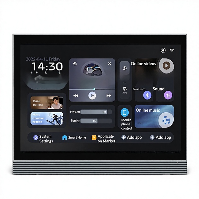 Tuya Smart 7-Inch Background Music Host Smart Central Control App-Controlled Zigbee Audio/Video Gateway for Smart Home