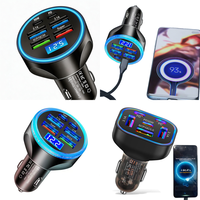 Chargeur de voiture USB-C multi-ports PD 30W à charge rapide avec affichage de la tension pour iPhone et Android – Tendance Dropshipping