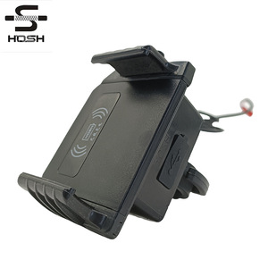 Support de téléphone pour vélo électrique Hosh avec charge sans fil, noir, accessoire pour moto et scooter - Product Image 2