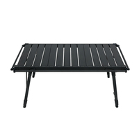 Table de camping pliable portable, design enroulable avec sac de transport, idéale pour l'intérieur/l'extérieur, le camping, la cour, le barbecue, la terrasse, le pique-nique