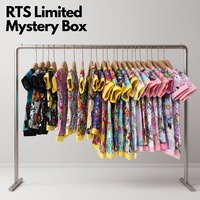 Setelan Baju Anak Laki-laki Berkualitas Baik RTS Blind Box, Bahan Bambu, Dua Potong, Lengan Pendek dan Celana Pendek, Setelan Blind Box Anak