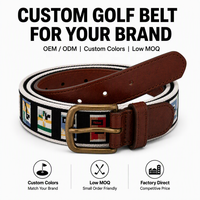 Ceintures de golf en cuir véritable de luxe pour hommes, enfants, jeunes et adultes, avec boucle à ardillon, personnalisation complète du logo et du design de l'emballage