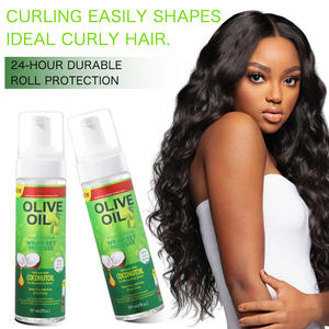 Mousse capillaire protectrice thermique 207 ml à l'huile d'olive et de noix de coco, mousse capillaire professionnelle pour le soin des cheveux lisses et le wrapping des cheveux - Product Image 5