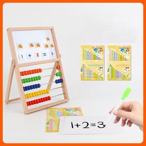 Tablero magnético de madera multifuncional para dibujar y escribir, marco de ábaco educativo, cálculo de bebé, pizarra, juguete de aprendizaje para niños - Product Image 4