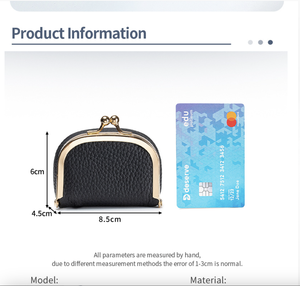 Porte-monnaie mini Ando Bag en cuir de vachette véritable avec fermoir à pression, pochette à bijoux pour femmes - Product Image 3