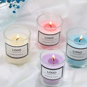 Candela Profumata Molly Glory in Vaso di Vetro con Logo Personalizzato, Cera di Soia di Alta Qualità, Regalo di Nozze - Product Image 4