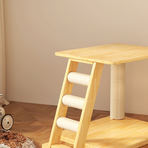 Structure d'escalade pour <span class=keywords><strong>chat</strong></span> en bois, moderne, classique et luxueuse, avec grande capsule spatiale double, hauteur réglable, design écologique - Vente en gros - Product Image 2