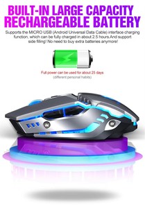 TWOLF Q15 4 renkli arkadan aydınlatmalı LED ışık şarj edilebilir 2.4G 6D kablosuz oyun faresi rekabetçi tarzı - Product Image 6