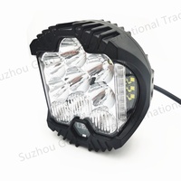 Feux de jour modifiés pour moto, éclairage à 3 côtés de 5 pouces, feux de route LED 12V, projecteurs de voiture 12V / 24V universels
