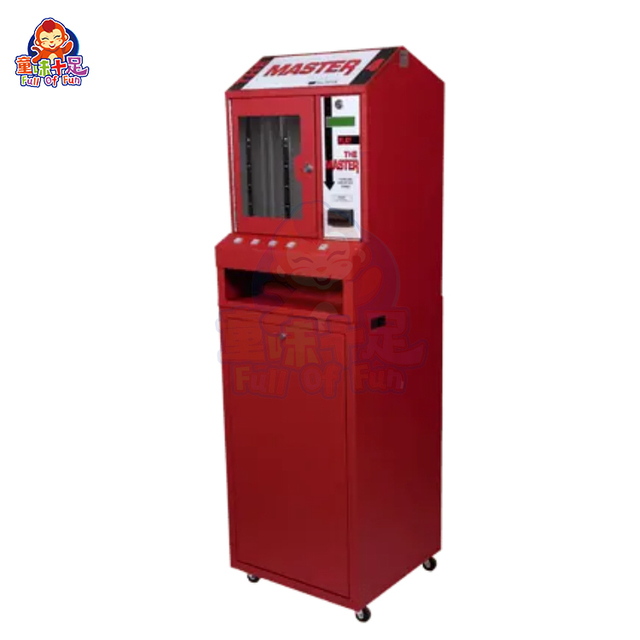 Customized Red Master 4 Column Bingo Lottery Pull Tab Ticket Machine Dispenser Pull Tab Vending Machine