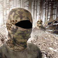 Cagoule respirante en maille camouflage avec logo personnalisé pour casque de moto intégral, ski, sports de plein air et pêche