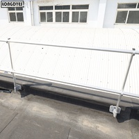 Garde-corps en aluminium conforme à la norme ISO, garde-corps monté sur parapet, main courante permanente, garde-corps de sécurité pour la protection contre les chutes en hauteur