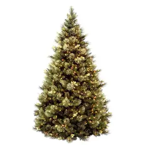 ร้อนขายต้นคริสต์มาสประดิษฐ์7.5เท้าแคโรไลนาต้นสนที่มีโคนฝูงและไฟที่ชัดเจน