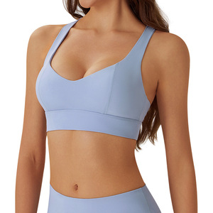Soutien-gorge de sport push-up léger et respirant pour femme, avec découpes, coussinets amovibles, extensible dans quatre directions, séchage rapide, grande taille, pour yoga et fitness - Product Image 2