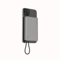 Banque d'alimentation magnétique portable en alliage d'aluminium 5000mAh pour iPhone 16 chargeur sans fil rapide 22.5W boîtier de batterie en PVC