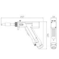 Torche de soudage laser portative SUP23T, pistolet laser de remplacement pour soudeuse laser à fibre