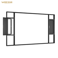 Ventanas Abatibles de Aluminio y Vidrio Insonorizadas Modernas para Villa, Precio de Fábrica Wazzor